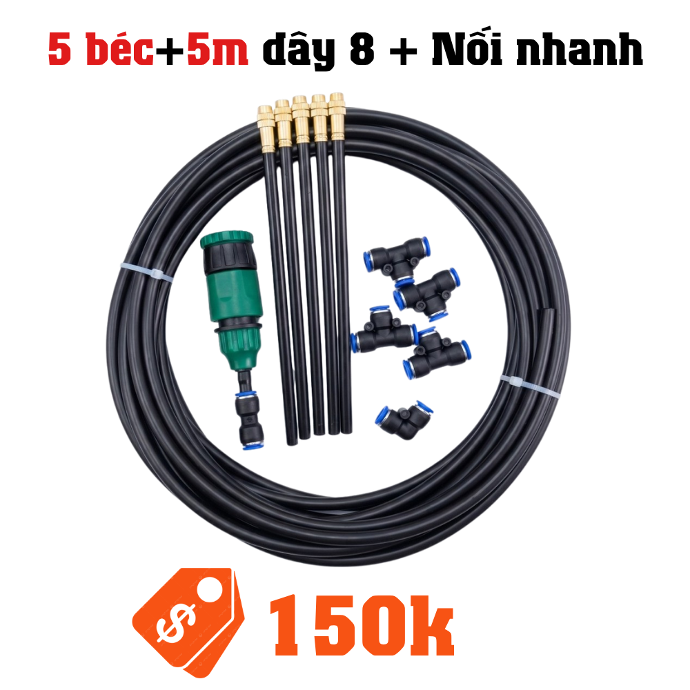 Bộ 5 béc 5m dây