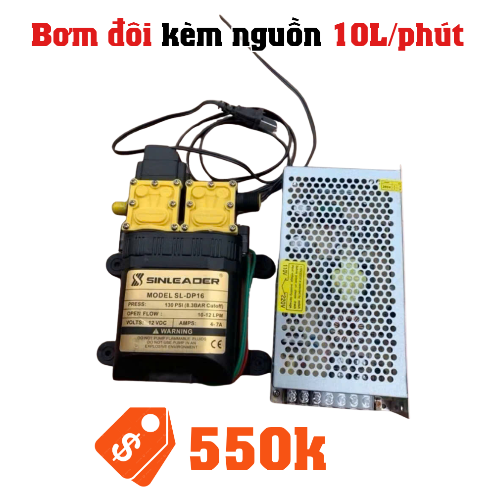 Bơm đôi kèm nguồn