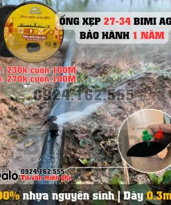 Ống mềm không đục lỗ gắn béc BIMI AGRI cuộn 100 mét dày 0.3mm