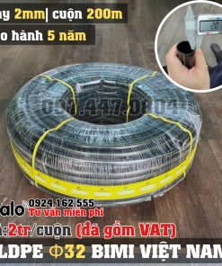 Ống LDPE 32 dày 2 mm cuộn 200 mét BIMI AGRI