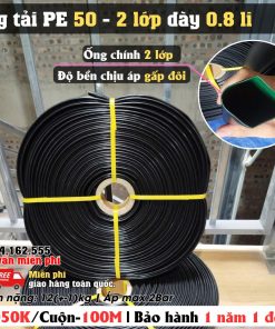 Ống tải 2 lớp BIMI AGRI cuộn 100 mét dày 0.8mm phi 50