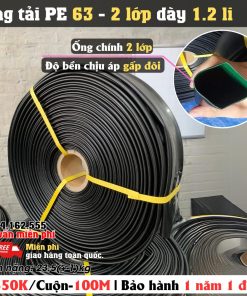 Ống tải 2 lớp BIMI AGRI cuộn 100 mét dày 1.2 mm phi 63