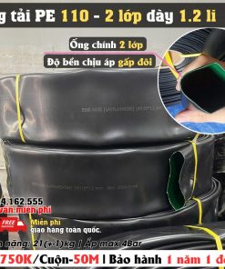 Ống tải 2 lớp BIMI AGRI cuộn 50 mét dày 1.2 mm phi 110
