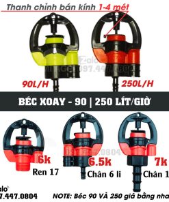 Béc T700 không bù áp chỉnh bán kính 1-4 mét